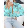 imageZeagoo Womens Shirts Button Down Printed Lantern Long Sleeve Blouse Fashion Casual Tops 2025Bf139