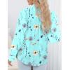 imageZeagoo Womens Shirts Button Down Printed Lantern Long Sleeve Blouse Fashion Casual Tops 2025Bf139