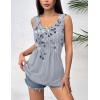 imageZeagoo Womens Summer Tank Tops 2025 Pleated Crew Neck Floral Solid Loose Fit Casual Sleeveless Flowy Boho Tunic ShirtsDh62