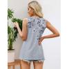 imageZeagoo Womens Summer Tank Tops 2025 Pleated Crew Neck Floral Solid Loose Fit Casual Sleeveless Flowy Boho Tunic ShirtsDh62