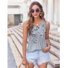 imageZeagoo Womens Summer Tank Tops 2025 Pleated Crew Neck Floral Solid Loose Fit Casual Sleeveless Flowy Boho Tunic ShirtsDh62