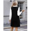 imageZeagoo Womens Sweater Vest Dresses for Women 2025 V Neck Sleeveless Knit Pullover Sweater with Pockets Fall Winter OutfitsBlack