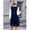 imageZeagoo Womens Sweater Vest Dresses for Women 2025 V Neck Sleeveless Knit Pullover Sweater with Pockets Fall Winter OutfitsBlue