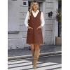 imageZeagoo Womens Sweater Vest Dresses for Women 2025 V Neck Sleeveless Knit Pullover Sweater with Pockets Fall Winter OutfitsBrown