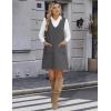 imageZeagoo Womens Sweater Vest Dresses for Women 2025 V Neck Sleeveless Knit Pullover Sweater with Pockets Fall Winter OutfitsDark Grey