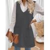 imageZeagoo Womens Sweater Vest Dresses for Women 2025 V Neck Sleeveless Knit Pullover Sweater with Pockets Fall Winter OutfitsDark Grey