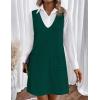 imageZeagoo Womens Sweater Vest Dresses for Women 2025 V Neck Sleeveless Knit Pullover Sweater with Pockets Fall Winter OutfitsGreen
