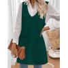imageZeagoo Womens Sweater Vest Dresses for Women 2025 V Neck Sleeveless Knit Pullover Sweater with Pockets Fall Winter OutfitsGreen