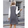 imageZeagoo Womens Sweater Vest Dresses for Women 2025 V Neck Sleeveless Knit Pullover Sweater with Pockets Fall Winter OutfitsGrey