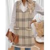 imageZeagoo Womens Sweater Vest Dresses for Women 2025 V Neck Sleeveless Knit Pullover Sweater with Pockets Fall Winter OutfitsGw304