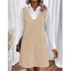 imageZeagoo Womens Sweater Vest Dresses for Women 2025 V Neck Sleeveless Knit Pullover Sweater with Pockets Fall Winter OutfitsStb