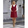 imageZeagoo Womens Sweater Vest Dresses for Women 2025 V Neck Sleeveless Knit Pullover Sweater with Pockets Fall Winter OutfitsWine Red