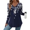 imageZeagoo Long Sleeve Tops for Women Casual V Neck Shirt Loose Fall Basic Tee Dressy Work Blouses 2025Sf103