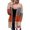 imageZeagoo Womens 2025 Long Sleeve Chunky Cable Knit Fall Cardigans Sweaters Button Down Open Front Outerwear with PocketsColorblock 965