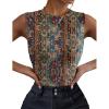 imageZeagoo Womens High Neck Tank Top 2025 Summer Casual Ribbed Knit Slim Fitted Basic Textured Sleeveless ShirtsMz721