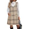 imageZeagoo Womens Sweater Vest Dresses for Women 2025 V Neck Sleeveless Knit Pullover Sweater with Pockets Fall Winter OutfitsGw304