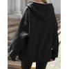 imageZeagoo Hoodies For Women Zip Up Hoodie Oversized Sweatshirt Fleece Jackets Fall Winter Coats 2025 FashionAblack