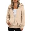 imageZeagoo Hoodies For Women Zip Up Hoodie Oversized Sweatshirt Fleece Jackets Fall Winter Coats 2025 FashionKhaki