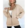 imageZeagoo Hoodies For Women Zip Up Hoodie Oversized Sweatshirt Fleece Jackets Fall Winter Coats 2025 FashionKhaki