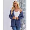 imageZeagoo Womens Lightweight Cardigan Sweaters Open Front Long Sleeve Casual Loose Thin Cardigans with Pockets 2025Navy Blue