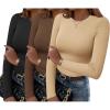 Long Sleeve-black coffee beige
