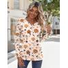 imageZeagoo Long Sleeve Shirts for Women Casual V Neck Fall Tops Dressy Summer Work Blouses ClothesHalloween 104