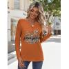 imageZeagoo Long Sleeve Shirts for Women Casual V Neck Fall Tops Dressy Summer Work Blouses ClothesHalloween 105