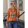 imageZeagoo Long Sleeve Shirts for Women Casual V Neck Fall Tops Dressy Summer Work Blouses ClothesHalloween 105