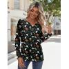 imageZeagoo Long Sleeve Shirts for Women Casual V Neck Fall Tops Dressy Summer Work Blouses ClothesHalloween 36