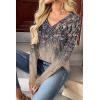 imageZeagoo Women Long Sleeve Tops Dressy Casual V Neck Tshirts Basics Tee 2025 Fall Trendy ClothesCx311