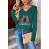 imageZeagoo Women Long Sleeve Tops Dressy Casual V Neck Tshirts Basics Tee 2025 Fall Trendy ClothesSd484