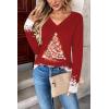 imageZeagoo Women Long Sleeve Tops Dressy Casual V Neck Tshirts Basics Tee 2025 Fall Trendy ClothesSd489