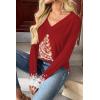 imageZeagoo Women Long Sleeve Tops Dressy Casual V Neck Tshirts Basics Tee 2025 Fall Trendy ClothesSd489