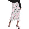 imageZeagoo Womens Satin Skirt High Waist Midi Skirt Flowy Hem Silk Skirts Casual Summer Slip SkirtPat8