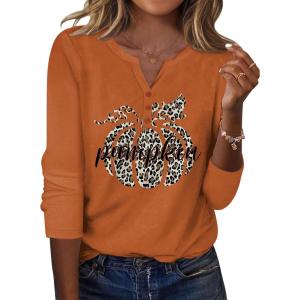 imageZeagoo Long Sleeve Shirts for Women Casual V Neck Fall Tops Dressy Summer Work Blouses ClothesHalloween 105