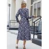 imageZeagoo Long Sleeve Dresses for Women 2025 Fall Winter Casual Flowy ALine Boho Midi Party Long Dress with PocketsBlue Sprigs