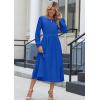 imageZeagoo Long Sleeve Dresses for Women 2025 Fall Winter Casual Flowy ALine Boho Midi Party Long Dress with PocketsNavy