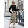 imageZeagoo Long Sleeve Dresses for Women 2025 Fall Winter Casual Flowy ALine Boho Midi Party Long Dress with PocketsPat2