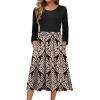 imageZeagoo Long Sleeve Dresses for Women 2025 Fall Winter Casual Flowy ALine Boho Midi Party Long Dress with PocketsPat2
