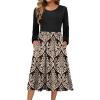imageZeagoo Long Sleeve Dresses for Women 2025 Fall Winter Casual Flowy ALine Boho Midi Party Long Dress with PocketsPat2