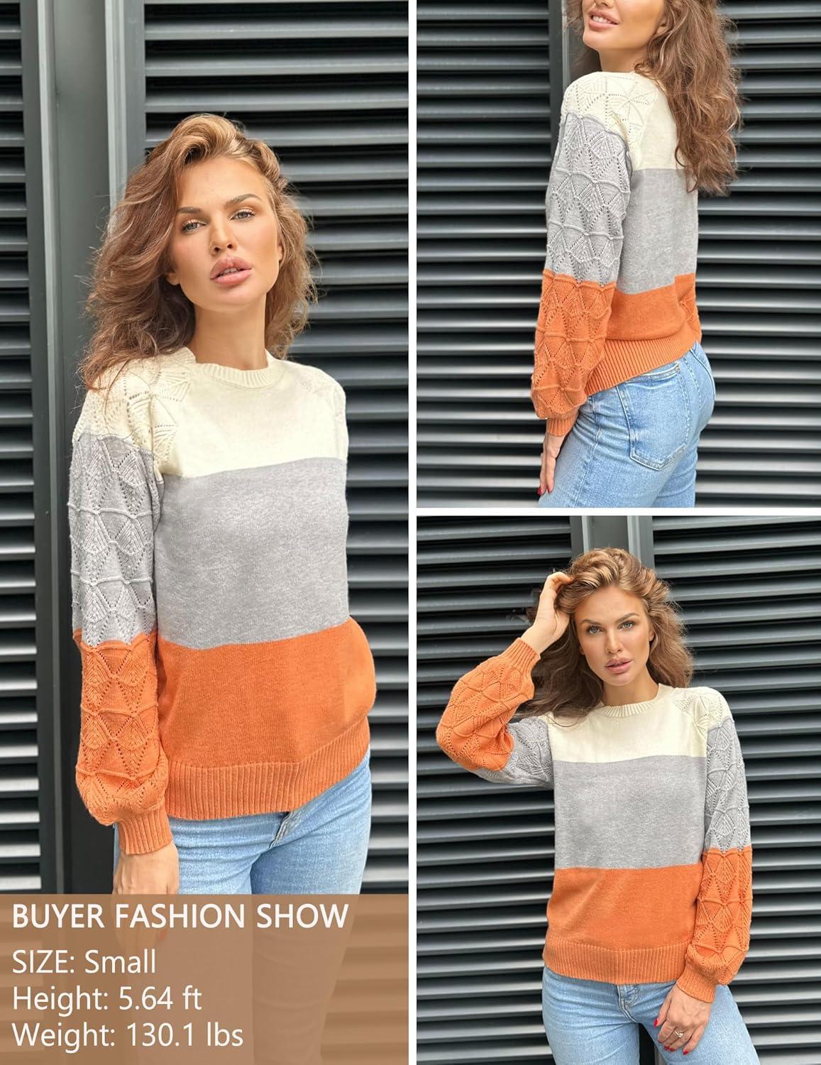 imageZeagoo Womens Sweaters 2025 Long Sleeve Crew Neck Lightweight Pullover Knitted Cute Fall Fashion TopsZ1 Caramel