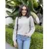 imageZeagoo Womens Sweaters 2025 Long Sleeve Crew Neck Lightweight Pullover Knitted Cute Fall Fashion TopsLight Grey