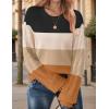 imageZeagoo Womens Sweaters 2025 Long Sleeve Crew Neck Lightweight Pullover Knitted Cute Fall Fashion TopsZ1 Brown