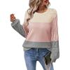 imageZeagoo Womens Sweaters 2025 Long Sleeve Crew Neck Lightweight Pullover Knitted Cute Fall Fashion TopsZ1 Pink