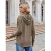 imageZeagoo Hoodies for Women Long Sleeve Drawstring V Neck Pullover Sweatshirts Shirts Loose Casual Fall TopsApricot