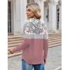 imageZeagoo Hoodies for Women Long Sleeve Drawstring V Neck Pullover Sweatshirts Shirts Loose Casual Fall TopsPeony Pink