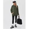 imageZeagoo Womens Fleece Hoodies Soft Midweight Casual Hooded Sweatshirts Y2K Fall Winter Pullover Tops Kangaroo PocketArmy Green