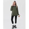 imageZeagoo Womens Fleece Hoodies Soft Midweight Casual Hooded Sweatshirts Y2K Fall Winter Pullover Tops Kangaroo PocketArmy Green
