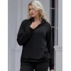 imageZeagoo Womens Fleece Hoodies Soft Midweight Casual Hooded Sweatshirts Y2K Fall Winter Pullover Tops Kangaroo PocketBlack