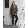 imageZeagoo Womens Fleece Hoodies Soft Midweight Casual Hooded Sweatshirts Y2K Fall Winter Pullover Tops Kangaroo PocketDrak Grey